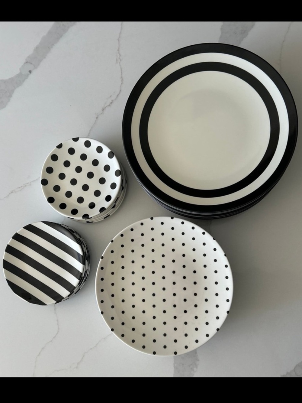 SET/20 Kate Spade Melamine Dinner Salad Cocktail Tidbit Dessert App Plate Dishes